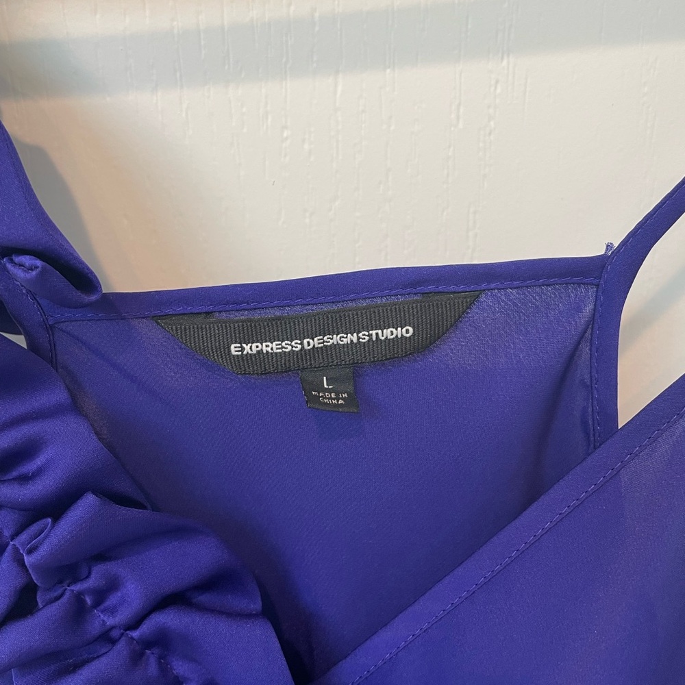 Express Ruffle Purple Tank Size L - Picture 6 of 7